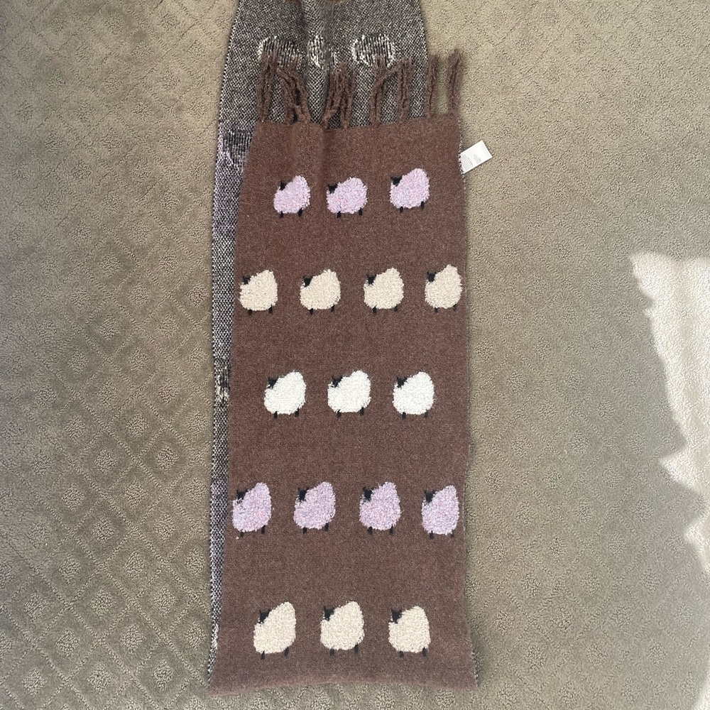 Urban Outfitters sheep scarf